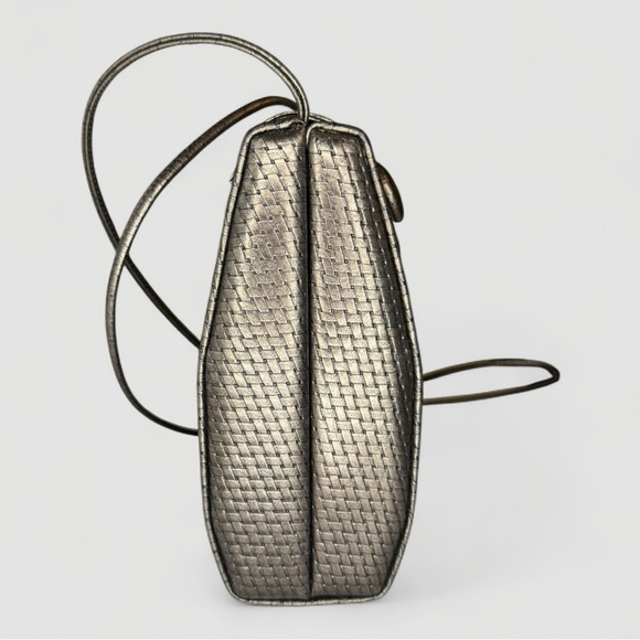 Vintage Ande Metallic Woven Purse – 1960s/70s Evening Handbag, Bronze Crossbody - Picture 4 of 15